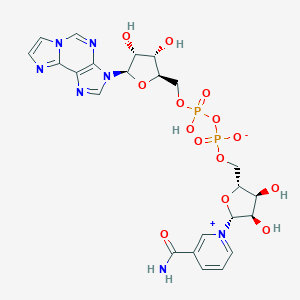 molecular formula C23H27N7O14P2 B120492 Nicotinamide 1,N6-ethenoadenine dinucleotide CAS No. 38806-38-1
