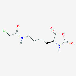 Acetamide, 2-chloro-N-(4-(2,5-dioxo-4-oxazolidinyl)butyl)-, (S)-