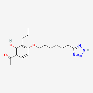 2-Hydroxy-3-propyl-4-(6-(tetrazol-5-yl)hexyloxy)acetophenone