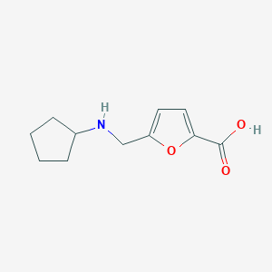 molecular formula C11H15NO3 B12049303 5-[(Cyclopentylamino)methyl]-2-furoic acid 