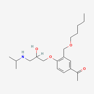 1-(4-(2-Hydroxy-3-((1-methylethyl)amino)propoxy)-3-(pentyloxymethyl)phenyl)ethanone