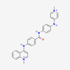 1-Methyl-4-{[4-({4-[(1-methylpyridinium-4-yl)amino]phenyl}carbamoyl)phenyl]amino}quinolinium