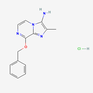 Imidazo(1,2-a)pyrazin-3-amine, 2-methyl-8-(phenylmethoxy)-, monohydrochloride