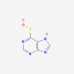 molecular formula C5H4N4OS B1204953 Purine-6-sulfenic acid CAS No. 86335-59-3
