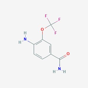 molecular formula C8H7F3N2O2 B12049533 4-Amino-3-(trifluoromethoxy)benzamide CAS No. 874814-77-4