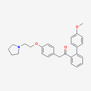 2-(4-Methoxyphenyl)-4'-(2-(1-pyrrolidinyl)ethoxy)deoxybenzoin