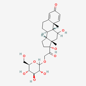 molecular formula C27H38O10 B1204957 Prednisolone 21-glucoside 