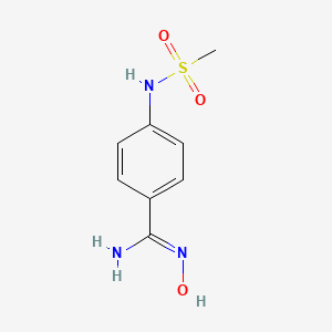 molecular formula C8H11N3O3S B12049573 Benzenecarboximidamide, N-hydroxy-4-[(methylsulfonyl)amino]- 
