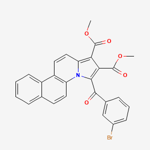 molecular formula C27H18BrNO5 B12049618 Dimethyl 3-(3-bromobenzoyl)benzo[f]pyrrolo[1,2-a]quinoline-1,2-dicarboxylate CAS No. 618069-74-2