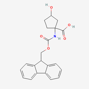 molecular formula C21H21NO5 B12049648 1-({[(9H-Fluoren-9-YL)methoxy]carbonyl}amino)-3-hydroxycyclopentane-1-carboxylic acid 