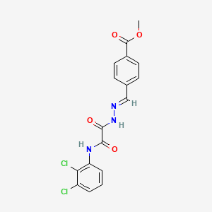 molecular formula C17H13Cl2N3O4 B12049658 methyl 4-[(E)-[[2-(2,3-dichloroanilino)-2-oxoacetyl]hydrazinylidene]methyl]benzoate CAS No. 477732-11-9