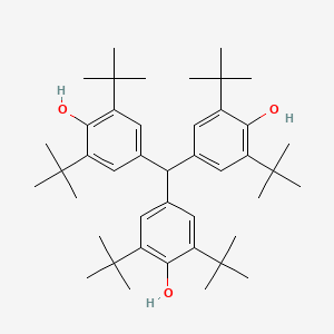 molecular formula C43H64O3 B12049674 Phenol, 4,4',4''-methylidynetris[2,6-bis(1,1-dimethylethyl)- CAS No. 33560-59-7