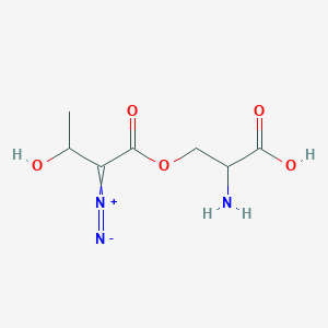 molecular formula C7H11N3O5 B1204969 2-重氮-3-羟基丁酸 2-氨基-2-羧乙酯 