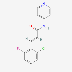molecular formula C14H10ClFN2O B1204973 3-(2-chloro-6-fluorophenyl)-N-4-pyridinylacrylamide 