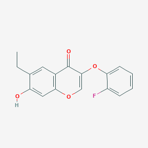 molecular formula C17H13FO4 B12049796 6-ethyl-3-(2-fluorophenoxy)-7-hydroxy-4H-chromen-4-one 