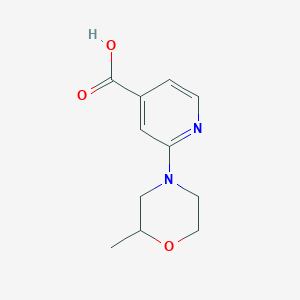molecular formula C11H14N2O3 B12049797 2-(2-Methylmorpholino)isonicotinic acid 