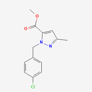 molecular formula C13H13ClN2O2 B12049982 Methyl 1-(4-chlorobenzyl)-3-methyl-1H-pyrazole-5-carboxylate 