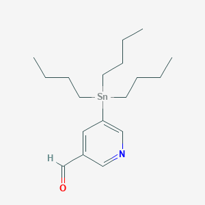 molecular formula C18H31NOSn B12049993 5-(Tributylstannyl)pyridine-3-carbaldehyde 