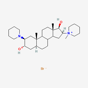 16-(1-Methylpiperidin-1-ium-1-yl)-2-(piperidin-1-yl)androstane-3,17-diol bromide