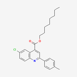 molecular formula C25H28ClNO2 B12050041 Octyl 6-chloro-2-(4-methylphenyl)quinoline-4-carboxylate CAS No. 355421-13-5