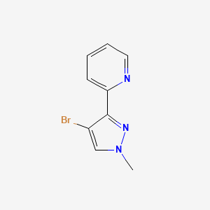 molecular formula C9H8BrN3 B12050049 2-(4-bromo-1-methyl-1H-pyrazol-3-yl)pyridine 