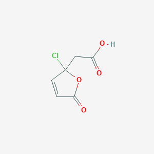 (2-Chloro-5-oxo-2,5-dihydro-2-furyl)acetic acid