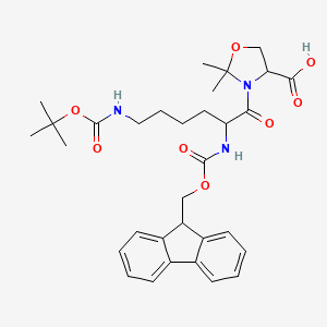 molecular formula C32H41N3O8 B12050064 fmoc-lys(boc)-ser(psime,mepro)-oh, AldrichCPR 