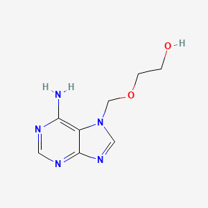 molecular formula C8H11N5O2 B1205020 2-[(6-Aminopurin-7-yl)methoxy]ethanol 