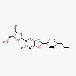 3-[(2R,4S,5R)-4-hydroxy-5-(hydroxymethyl)tetrahydrofuran-2-yl]-6-(4-propylphenyl)furo[2,3-d]pyrimidin-2-one