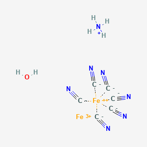 molecular formula C6H6Fe2N7O B12050218 Ammonium iron(III) hexacyanoferrate(II) hydrate 
