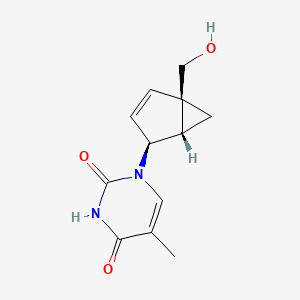 1-[(1S,2S,5R)-5-(hydroxymethyl)-2-bicyclo[3.1.0]hex-3-enyl]-5-methyl-pyrimidine-2,4-dione