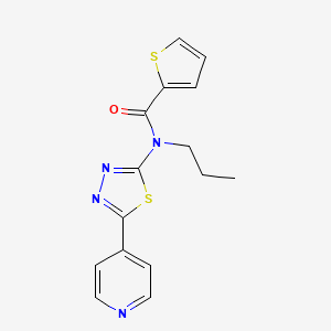 molecular formula C15H14N4OS2 B1205029 N-propyl-N-(5-pyridin-4-yl-1,3,4-thiadiazol-2-yl)-2-thiophenecarboxamide 