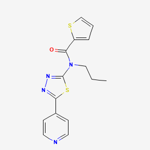 N-propyl-N-(5-pyridin-4-yl-1,3,4-thiadiazol-2-yl)-2-thiophenecarboxamide