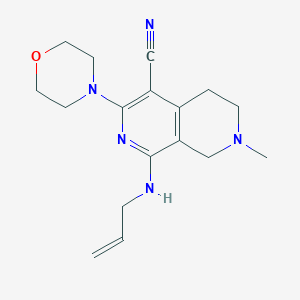 7-methyl-3-(4-morpholinyl)-1-(prop-2-enylamino)-6,8-dihydro-5H-2,7-naphthyridine-4-carbonitrile