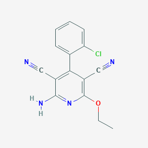 2-Amino-4-(2-chlorophenyl)-3,5-dicyano-6-ethoxypyridine