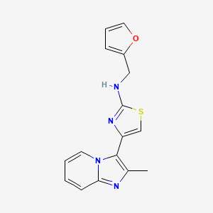 N-(2-furanylmethyl)-4-(2-methyl-3-imidazo[1,2-a]pyridinyl)-2-thiazolamine