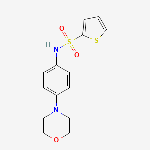 molecular formula C14H16N2O3S2 B1205035 N-[4-(4-morpholinyl)phenyl]-2-thiophenesulfonamide 