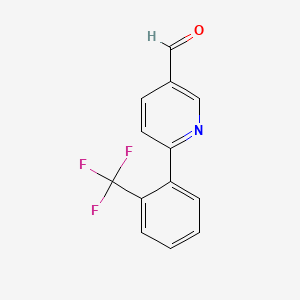 molecular formula C13H8F3NO B12050359 6-(2-(Trifluoromethyl)phenyl)nicotinaldehyde 