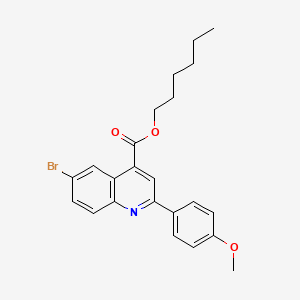 molecular formula C23H24BrNO3 B12050360 Hexyl 6-bromo-2-(4-methoxyphenyl)quinoline-4-carboxylate CAS No. 355421-29-3