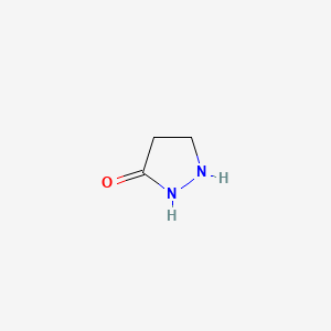molecular formula C3H6N2O B1205042 Pyrazolidin-3-one CAS No. 10234-72-7