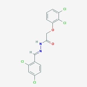 molecular formula C15H10Cl4N2O2 B12050577 N'-(2,4-Dichlorobenzylidene)-2-(2,3-dichlorophenoxy)acetohydrazide CAS No. 477733-72-5