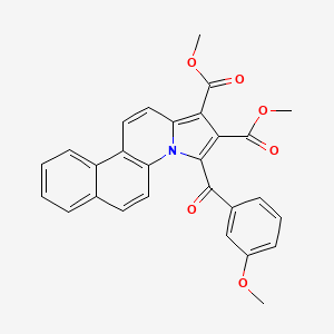 molecular formula C28H21NO6 B12050633 Dimethyl 3-(3-methoxybenzoyl)benzo[f]pyrrolo[1,2-a]quinoline-1,2-dicarboxylate CAS No. 618070-24-9