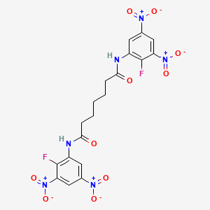 molecular formula C19H16F2N6O10 B1205065 Bis(dinitrofluorobenzene)pimelic acid amide CAS No. 76986-88-4