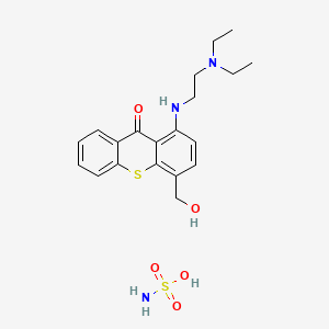 molecular formula C20H27N3O5S2 B1205075 Hycanthone sulfamate CAS No. 23282-51-1