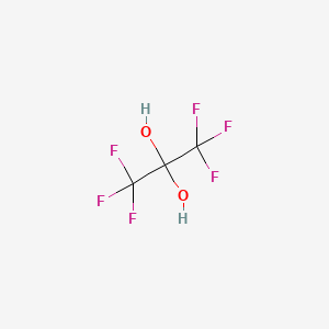 molecular formula C3H6F6O4 B1205078 2,2-Propanediol,1,1,1,3,3,3-hexafluoro- CAS No. 677-71-4