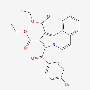 molecular formula C25H20BrNO5 B12050802 Diethyl 3-(4-bromobenzoyl)pyrrolo[2,1-a]isoquinoline-1,2-dicarboxylate 