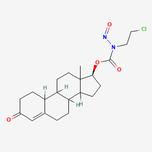 [(17S)-13-methyl-3-oxo-2,6,7,8,9,10,11,12,14,15,16,17-dodecahydro-1H-cyclopenta[a]phenanthren-17-yl] N-(2-chloroethyl)-N-nitrosocarbamate
