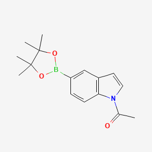 molecular formula C16H20BNO3 B12050863 1-(5-(4,4,5,5-Tetramethyl-1,3,2-dioxaborolan-2-YL)-1H-indol-1-YL)ethanone 