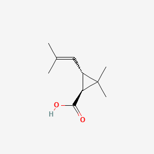 molecular formula C10H16O2 B1205099 (-)-trans-Chrysanthemic acid CAS No. 705-16-8