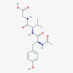 molecular formula C18H25N3O6 B12050994 N-acetyl-tyrosyl-valyl-glycine CAS No. 134720-03-9